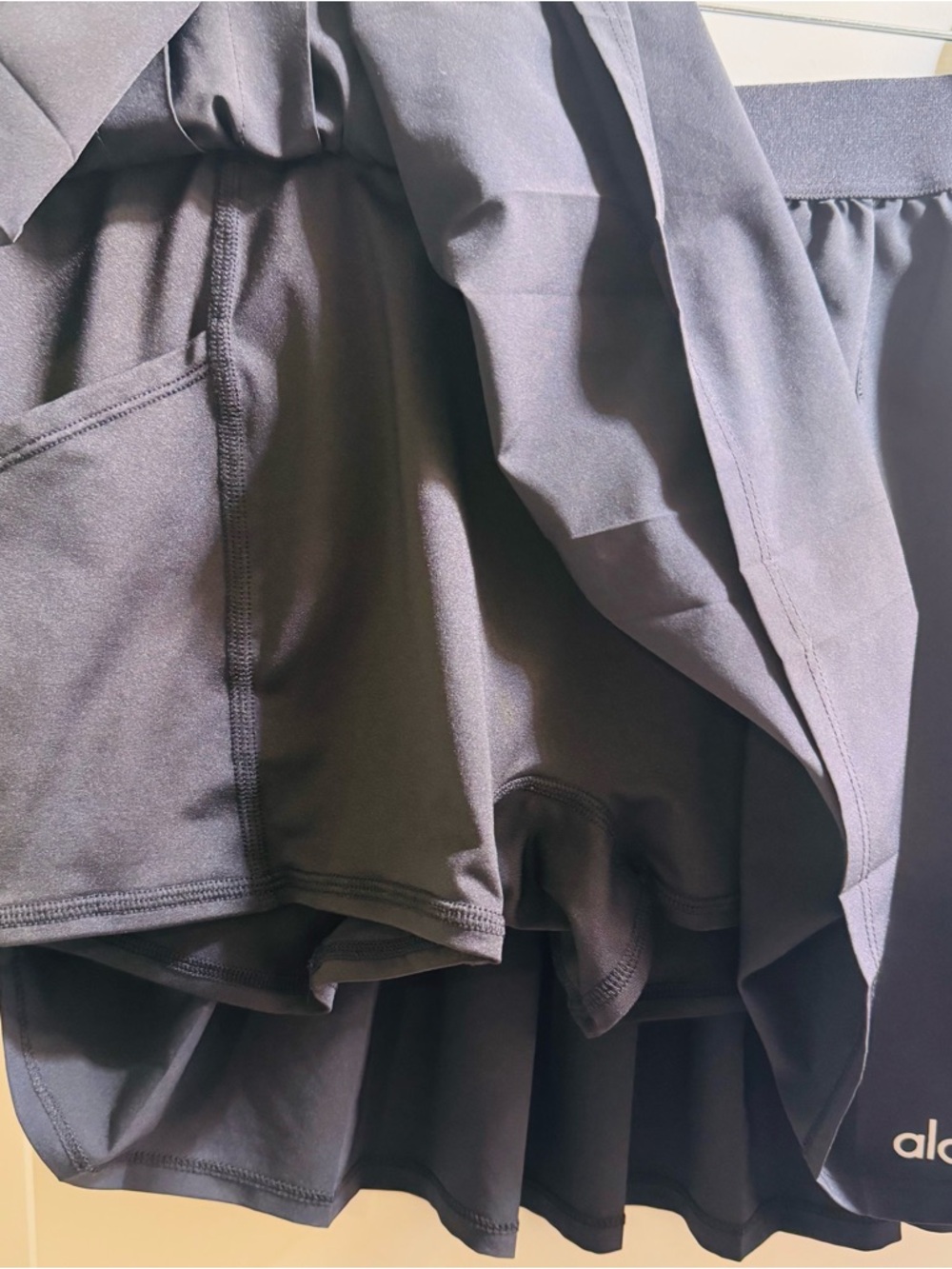 ALO Yoga Black Pleated Tennis Skirt - Picture 6 of 7